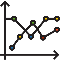 gráfico de linha Ícone