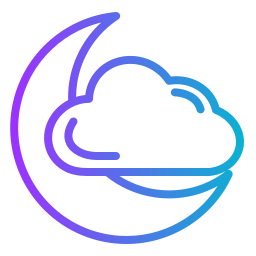 Cloudy night icon