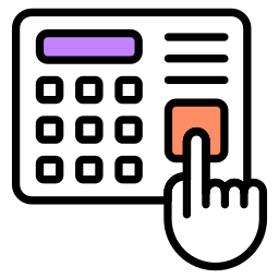 biometrische anwesenheit icon