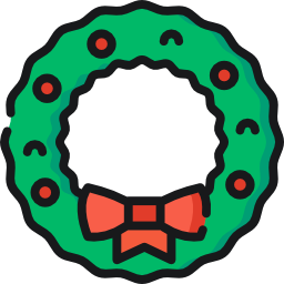 Christmas wreath icon