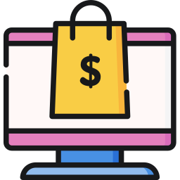 Shopping online icon