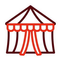 Circus tent icon