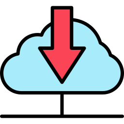 téléchargement dans le cloud Icône