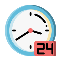 24 hours service icon