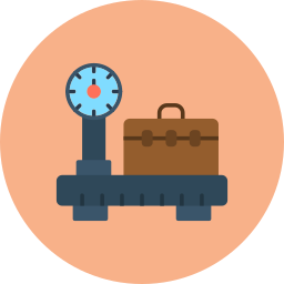 Luggage scale icon