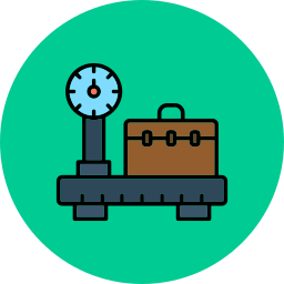 Luggage scale icon