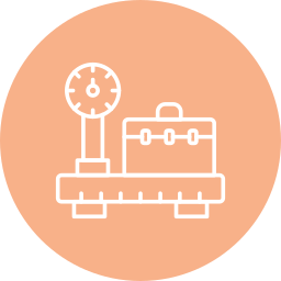 Luggage scale icon