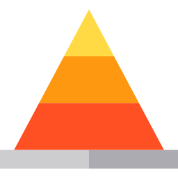 graphique pyramidal Icône