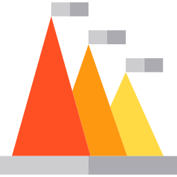 graphique pyramidal Icône