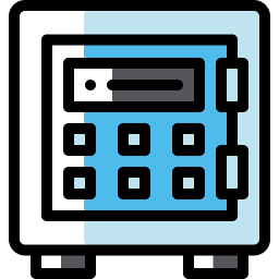 cassetta di sicurezza icona