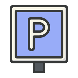 Parking sign icon