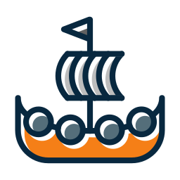 Viking ship icon