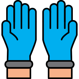 Protective gloves icon