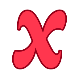 Letter x icon