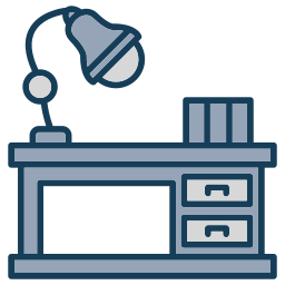 Office desk icon