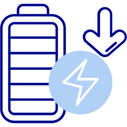 niedriger batteriestatus icon