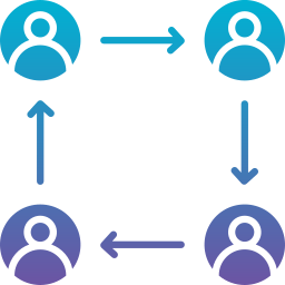 dynamique de groupe Icône