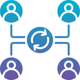 dynamique de groupe Icône