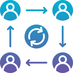 dynamique de groupe Icône