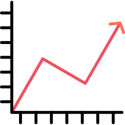 gráfico de linha Ícone