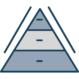 grafico a piramide icona