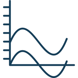 grafico delle onde icona