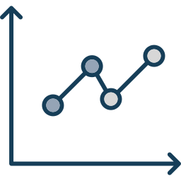 grafico a linee icona