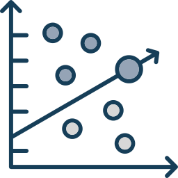 grafico di dispersione icona