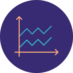 gráfico de área Ícone