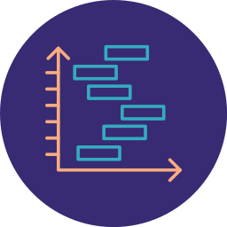 diagramma di gantt icona