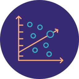 gráfico de dispersão Ícone