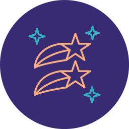 Shooting stars icon