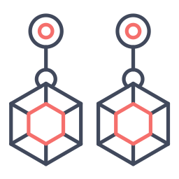 des boucles d'oreilles Icône