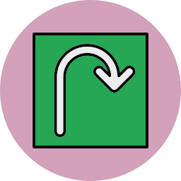 Curve arrow icon