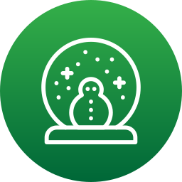 Snowman globe icon