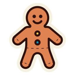 Gingerbread man icon