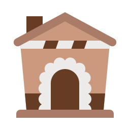 Gingerbread house icon