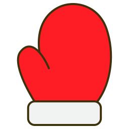 Christmas gloves icon