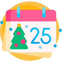 Christmas calendar icon