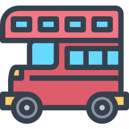 Double decker bus icon