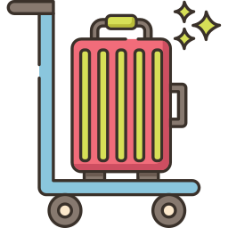 Luggage cart icon