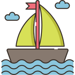 Sailing boat icon