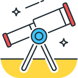 télescope Icône