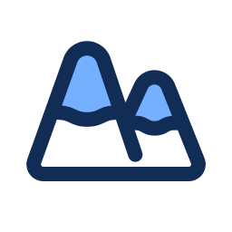 Snow mountain icon