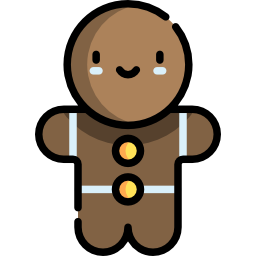 Gingerbread man icon