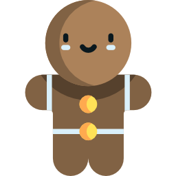 Gingerbread man icon