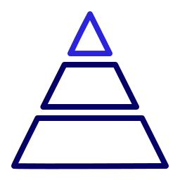 diagramme pyramidal Icône