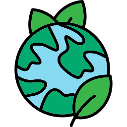 Green planet icon