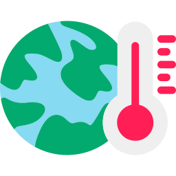 le réchauffement climatique Icône