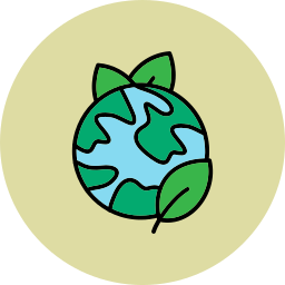 Green planet icon